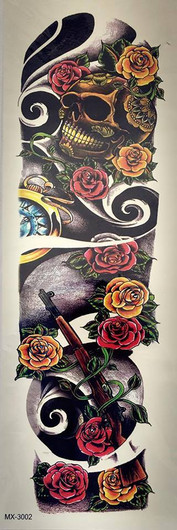 Skull, roses, gun XL