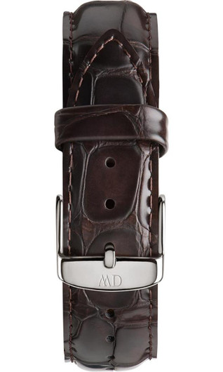 Daniel Wellington- York, Ruskea nahkaranneke, unisex