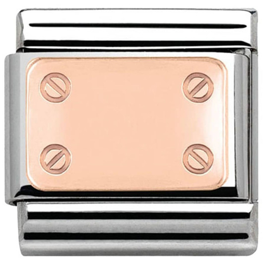Nomination Italy- Classic Rose Gold, Plate With Screws Charm