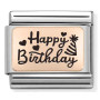 Nomination Italy- Classic, Rose Gold, Happy Birdthday