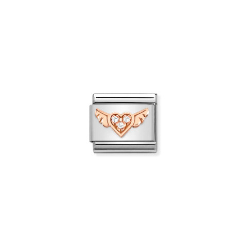 Nomination Italy- Classic, Rose Gold, Heart with Wings