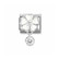 Nomination Italy- Classic Charms, Valkoinen kukka ja pave