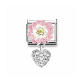 Nomination Italy- Classic Charms, Pinkki kukka ja sydän