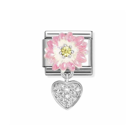 Nomination Italy- Classic Charms, Pinkki kukka ja sydän