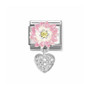 Nomination Italy- Classic Charms, Pinkki kukka ja sydän