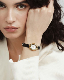 MOCKBERG- Belle Oval Leather Watch, rannekello