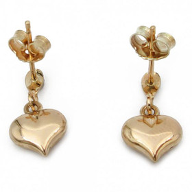 D I A - Sydän korvakorut, keltakulta