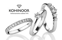 Kohinoor- Timanttisormus, valkokulta. Leonora