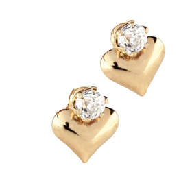 D I A - Sydän korvakorut, keltakulta