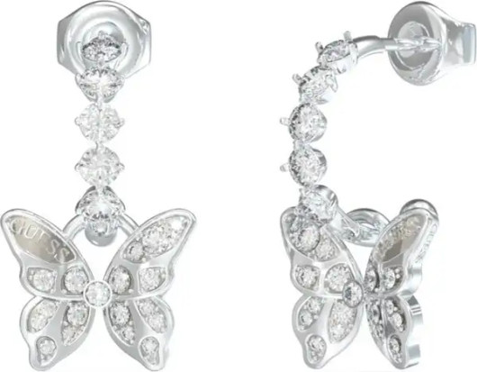GUESS- Korvakorut, Butterfly. Teräs. 