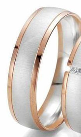 Bosie- Titaanisormus 2-väri Rose kullattu