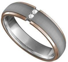 Bosie- Titaanisormus 2-väri Rose kullattu