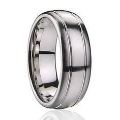 Bosie- Titaan/tungsten/platin matta, sormus