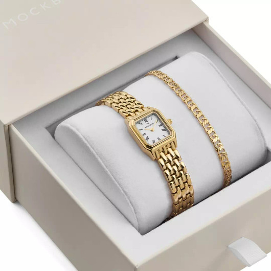 MOCKBERG- Classic-kellomme ja elegantti rannekoru, setti