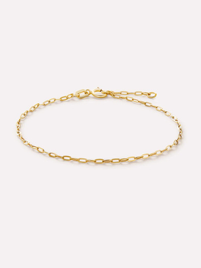 PWP- Ranneketju, kultaa 18,5cm.