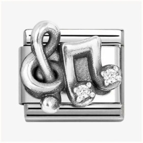 Nomination Italy- Treble Clef and Music Notes, classic