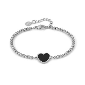 Nomination Italy- Emosfere Black Heart Beaded, rannekoru
