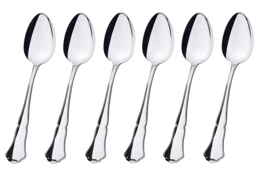 Saurum- Suomi Chippendale, kahvilusikat 6kpl, hopeaa