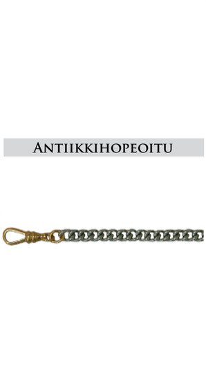 Taskukellonperä- Panssari, antiikkihopeoitu