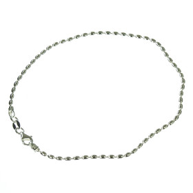  Korutuonti- Oliivinilkkaketju. Nilkkakoru, hopea