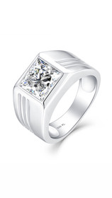 Bosie- Sormus, hopea. Rodinoitu kantasormus