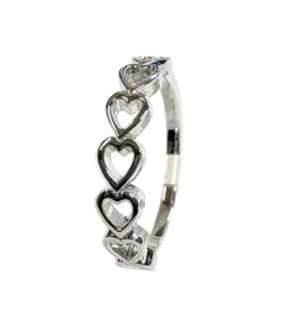 Bosie- Sydän sormus, hopea. Rodinoitu 