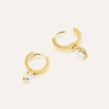 MOCKBERG- Bonne White Hoops, korvakorut. Sydän