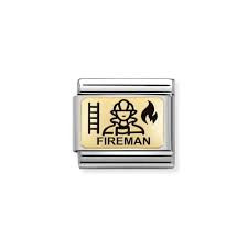 Nomination Italy- Charm, Composable Link. Fireman, classic