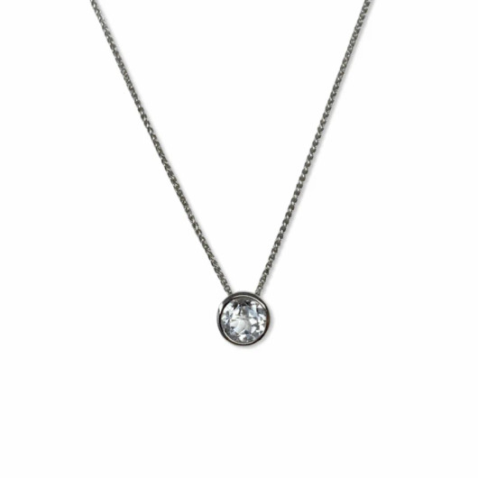 Kohinoor- Topaasikaulakoru, valkokultaa 