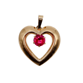 Kultakoru- Riipus, sydän