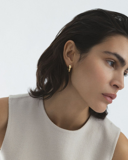 MOCKBERG- Wavy Bolded Hoops, korvakorut