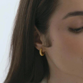 MOCKBERG- Ribbed Hoops, korvakorut