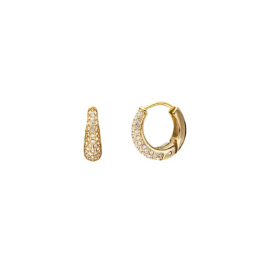MOCKBERG- Pavé precious small hoops, korvakorut