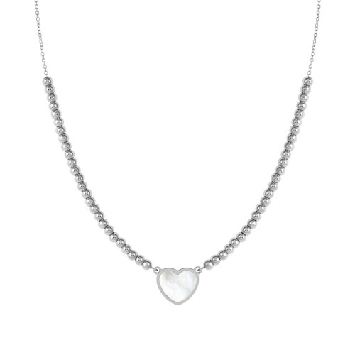 Nomination Italy- Emosfere White Heart Beaded, kaulakoru