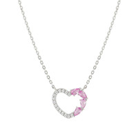 Nomination Italy- 'Pink Heart' Shine Me Up Silver, kaulakoru