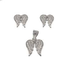 Silver Bar- Hopeakorut, setti. Siipi pari