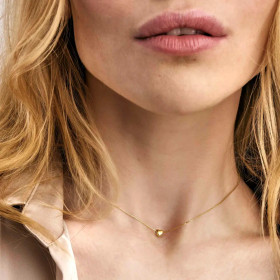 Nomination Italy- Sydän, hopeakaulakoru. Kullattu