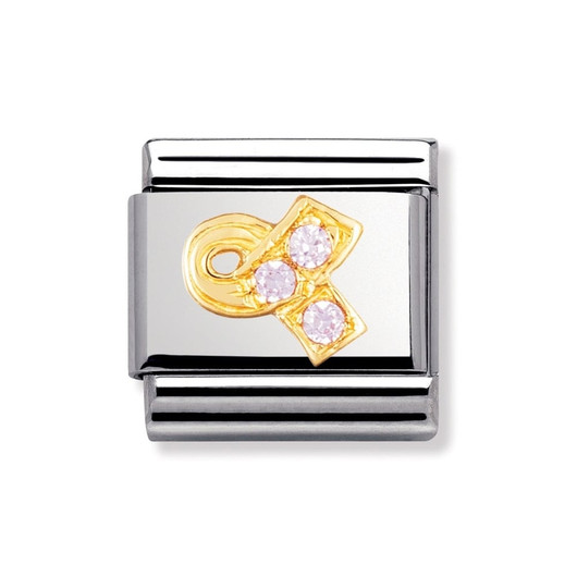 Nomination Italy-  Roosa nauha, classic. Kulta, zircon