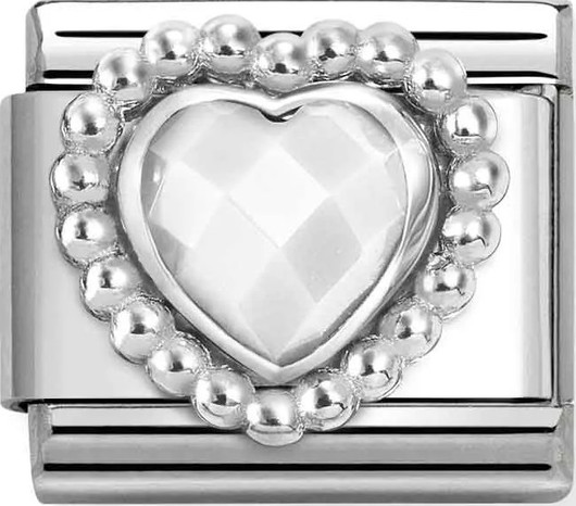 Nomination Italy- Classic, Silvershine. Heart