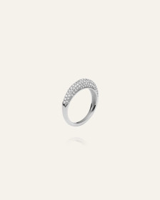 MOCKBERG-  Pavé precious silver ring, sormus