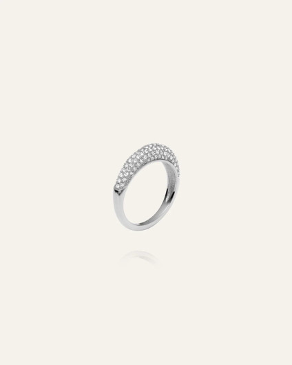 MOCKBERG-  Pavé precious silver ring, sormus