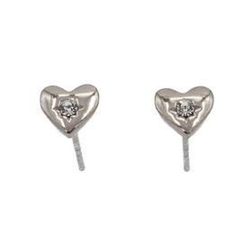 Silver Bar- Titaanikorvakorut, sydän