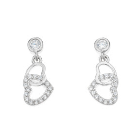 Silver Bar- Hopeakorvakorut, sydämet