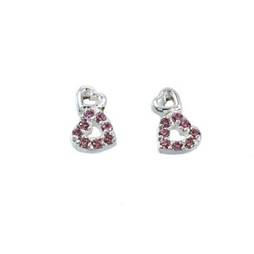 Silver Bar- Sydän, hopeakorvakorut 