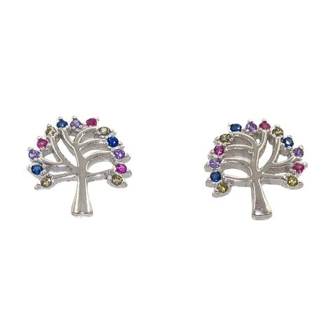 Silver Bar- Puu, elämänpuu. Hopeakorvakorut