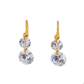 Silver Bar- Titaanikorvakorut, zircon