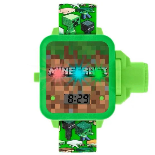  Minecraft Projection Watch- Digitaalinen rannekello, lasten kello 