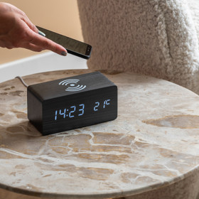 Karlsson- Herätyskello, Block w. Phone Charger LED