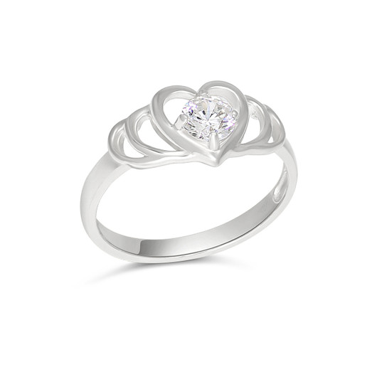 Korutuote Oy- Hopeakastesormus kirkkailla zirkoneilla