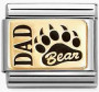 Nomination Italy- Charm, Composable Link. Dad Bear, classic